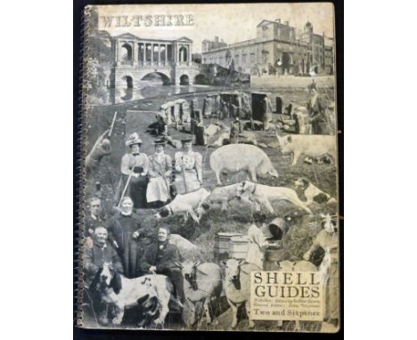 ROBERT BYRON (ED): SHELL GUIDE TO WILTSHIRE, London, Architectural Press, 1935, 1st edition, 4to, spiral bound, original pict