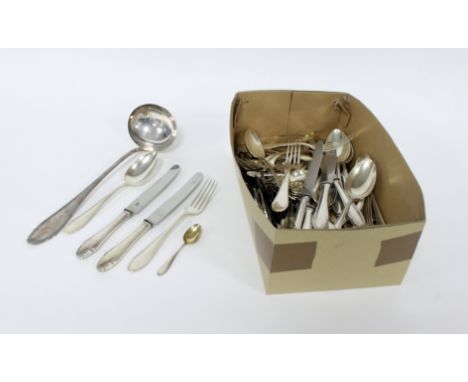 A canteen of German .800 standard silver flatware, some marked Spitzbarth, comprising twelve table spoons, twelve table forks