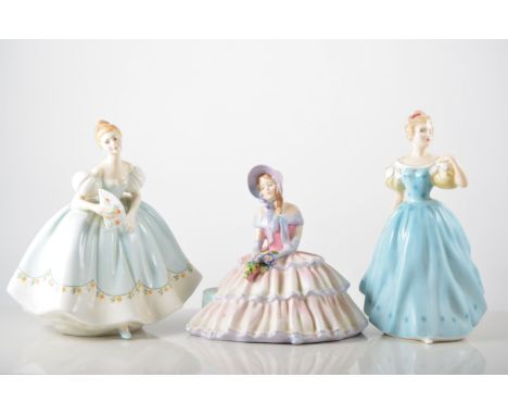 Royal Doulton figure, Daydreams HN1731, 17cm and three others, Enchantment HN2178, Southern Belle HN2229 and First Dance HN28