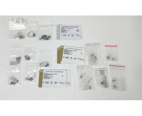 Gemporia, a mixed collection to include earrings, pendants and a set of Mosaic opal and white Zircon jewellery, all with cert