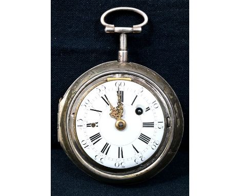 Spindeluhr mit 1/4 Repetition, Frankreich, 2. H. 18. Jh.Joseph Gr. Michau a Paris No. 3441 Emaillezifferblatt mit römischen Z
