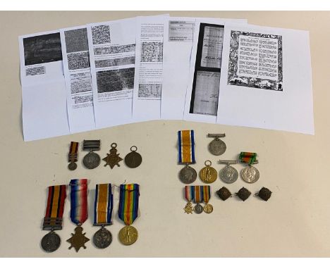 A Boer War and First World War group of four: A Queen's South Africa Medal named to 1846 Bugler C. Wickham Cape Town Highrs w