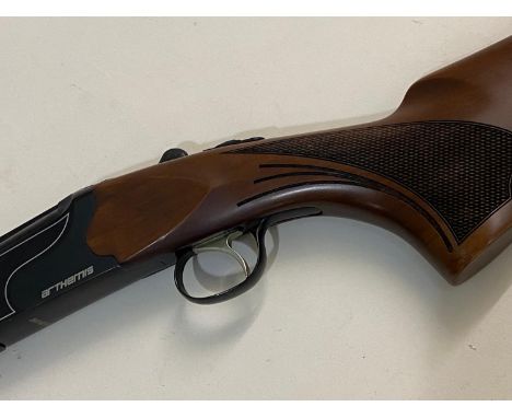 A Turkish Khan Artemis 410 over and under double barrel ejector shotgun, with sliding safety, numbered H226, the 71cm barrels