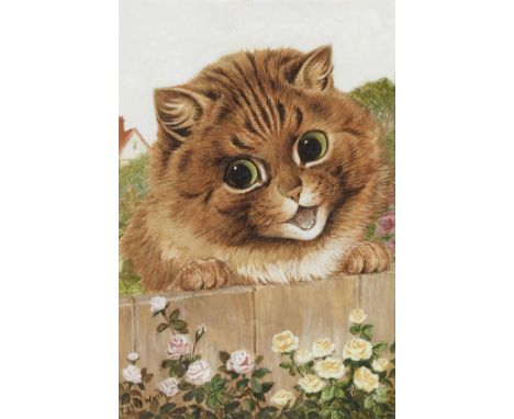 Louis William Wain (British, 1860-1939)A Happy Face signed 'Louis Wain.' (lower left)watercolour and gouache on paper20 x 13c