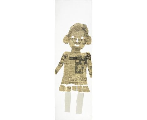 Sir Peter Blake R.A. (British, born 1932)Newspaper Girl printed laminate facsimile from the original newspaper collage design