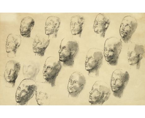 Reginald Brill (British, 1902-1974)Head Studies pen and ink and wash on paper34 x 53cm (13 3/8 x 20 7/8in).Footnotes:Provenan