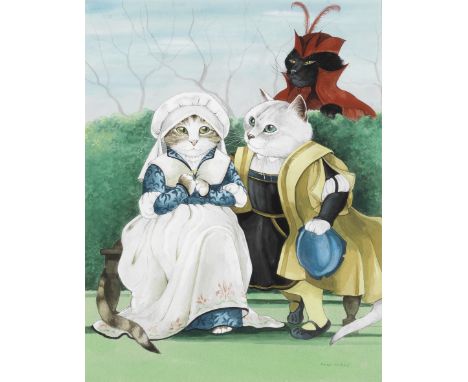 Susan Herbert (British, 1945-2014)Faust Act III - Mephistopheles Watching Faust with Marguerite signed 'Susan Herbert' (lower