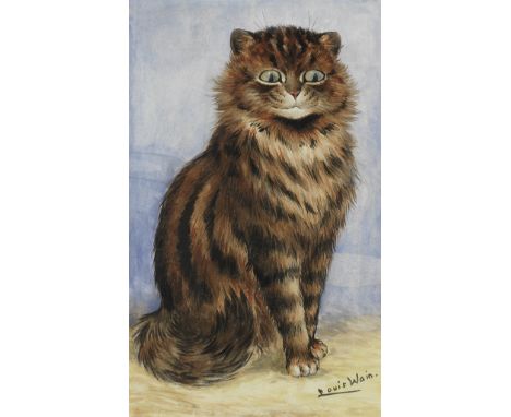Louis William Wain (British, 1860-1939)An Alert Tabby signed 'Louis Wain.' (lower right)watercolour and gouache on paper28 x 