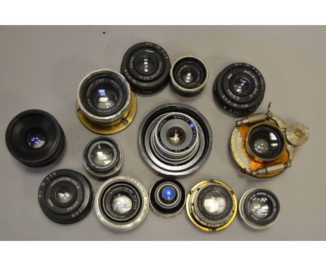 A Group of Enlarging and other Lenses, including Carl Zeiss Jena, Industar, Minolta, Rodenstock, SOM Berthiot, Wray