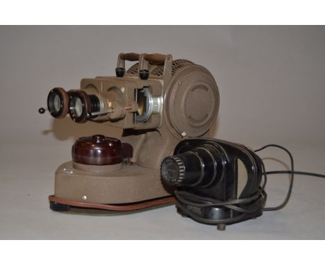 A Jules Richard Stereo Slide Projector, twin lens, twin lamp projector, slide carrier apparently missing, untested, with a Vi