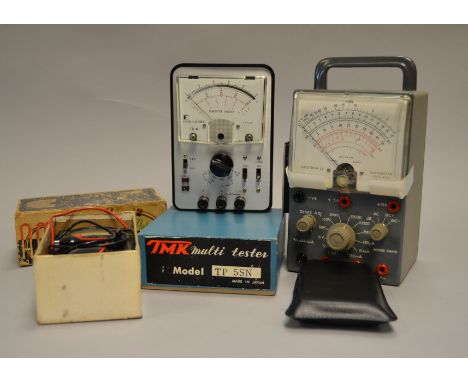 A Selection of Electrical Measurement Test Meters, including a Daystrom Heathkit heavy-duty multi-range test meter, metal bod