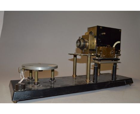 A Large Early 20th Century Laboratory Bench Instrument, possibly incomplete, function unclear, with a Leifmeyr Doppel Anastig