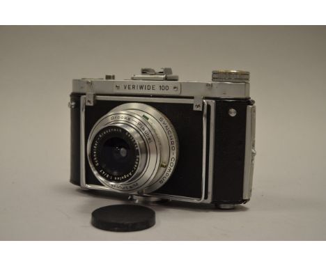 A Brooks-Plaubel Veriwide 100 Camera, serial no 60/416, with Schneider-Kreuznach Super-Angulon 47mm f/1.8 lens, shutter worki