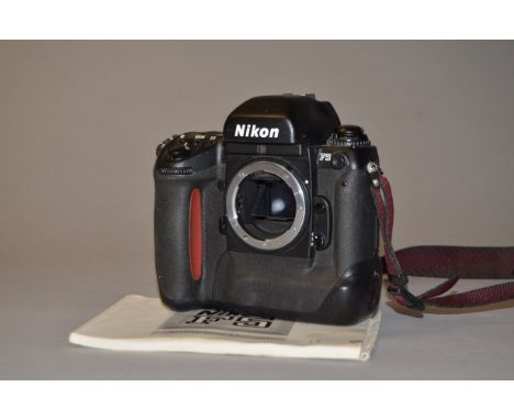 A Nikon F5 SLR Camera Body, serial no 3086074, condition G, untested, no body cap