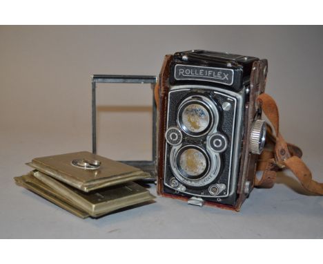A Rolleiflex 3.5B MX-EVS (K4B) 6 x 6 cm Roll Film TLR Camera, serial no 1450641, Schneider-Kreuznach Xenar 75mm f/3.5 lens, S
