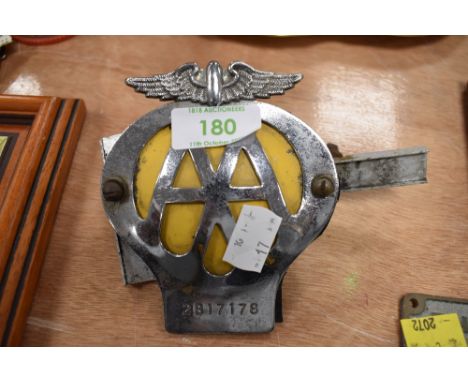 A vintage Automobile association membership badge.