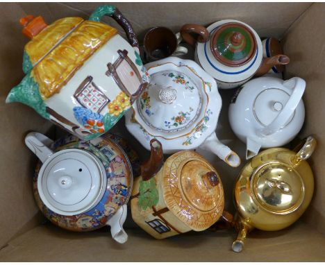 Spode and Royal Worcester teapots, a Crown Ducal teapot and stand and Torquay Ware **PLEASE NOTE THIS LOT IS NOT ELIGIBLE FOR