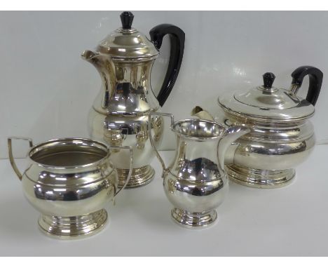 A Garrard four piece Regent Plate tea service 