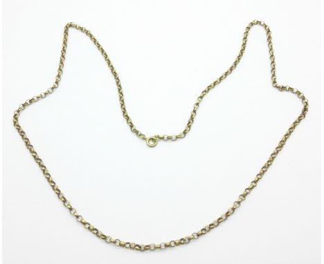 A 9ct gold chain, 10.8g, 63cm 