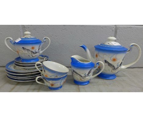 A Japanese part tea service **PLEASE NOTE THIS LOT IS NOT ELIGIBLE FOR POSTING AND PACKING** 