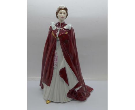 A Royal Worcester figure, The Celebration of the Queen's 80th Birthday in 2006 
