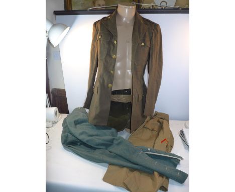 A MID 20TH CENTURY U.S ARMY JACKET , FURTHER JACKET AND A PAIR OF GERMAN ARMY TROUSERS {3} 