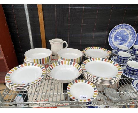 AN ASSORTMENT OF CERAMIC WARE TO INCLUDE MEXICANA MIDWINTER PLATES AND SERVING DISHES ETC 