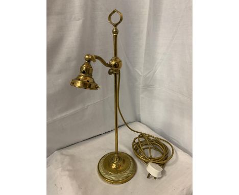 A CHRISTOPHER WRAY BRASS TABLE LAMP 