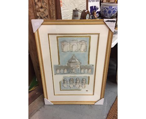A FRAMED PRINT 'LA MAISON MAJESTEUSE I' BY KEVIN BLACKHAM 