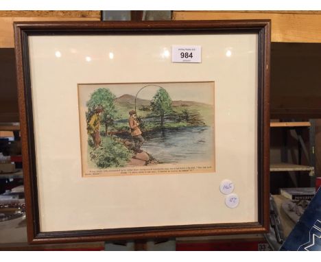 A FRAMED PUNCH PRINT BY FRANK REYNOLDS 