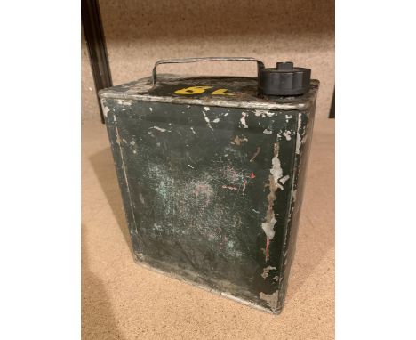 A 1952 DATED JERRY CAN AND AN ARMY TWO GALLON CAN 