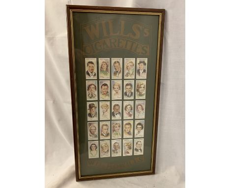 Framed vintage cigarette sale cards from 1914