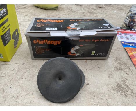 AN AS NEW CHALLANGE 600W ANGLE GRINDER 