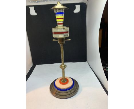 AN RAF STYLE PAPER WEIGHT LAMP 