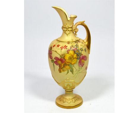 A Royal Worcester blush vase, with floral spray decoration, date code for 1895. Height 20.5cm.