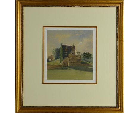 English School (19th century). Gate House, Chipping Camden. Circa 1860. Watercolour. Glazed and framed. 19cm x 17cm.