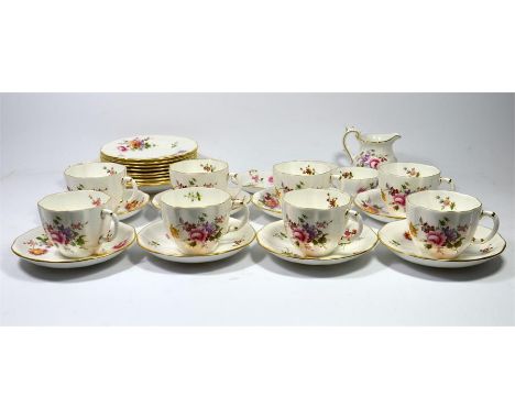 A Royal Crown Derby 1981, 'Derby Posies' pattern part tea service, comprising tea plate, plates, milk jug, assorted bowls, cu