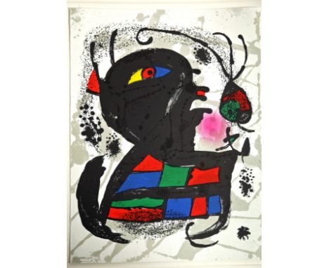 After Joan Miro (1893-1983) Four abstract compositions.Colour lithograph on rag paper, sizes up to 20" x 13½" (51 x 34cm).Mou