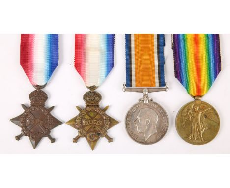 Four 1914-18 Great War medals. Includes three to Irish casualties: 1914-15 Star to 8473. PTE. M. CLARKE. I. GDS. assumed dead