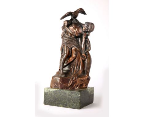 1966: 1916 Rising commemoration sculpture of 'The Dying Cúchulainn'. A bronzed sculpture after Oliver Sheppard on Connemara m