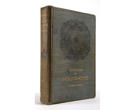 Conan Doyle, Arthur. The Adventures Of Sherlock Holmes. Harper and Bros. New York, 1892, ills., first edition 2nd issue, fade