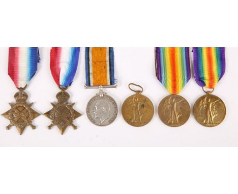 A collection of six 1914-18 Great War medals to Irish Royal Navy &amp; RNR sailors. Victory Medal to 271823. C.D. BUCHANAN. E