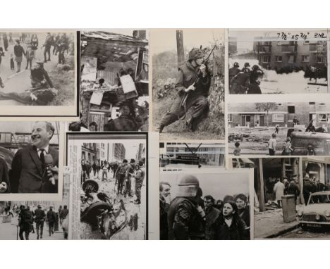 Northern Ireland Troubles 1969-1974, press photographs. A collection of 25 black and white photographs, includes Bernadette D