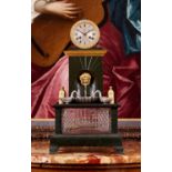 A RARE FOUNTAIN AUTOMATA AND MUSICAL CLOCK, FRENCH, EARLY 19TH CENTURY