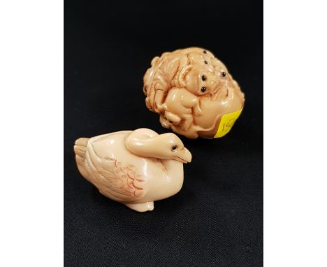 2 NETSUKE FIGURES