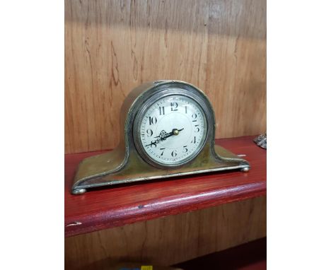 EDWARDIAN SILVER PLATED MANTLE CLOCK