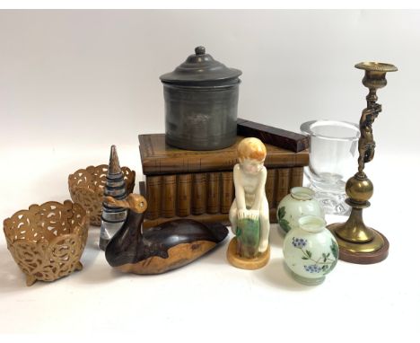 Mixed lot of collectables to include Margaret Cane for Royal Worcester, Sea Urchin, a figure of a boy, 1935Pair of Doulton La