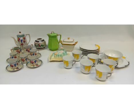 Collection of porcelain;Royal Minton, Avon Ware Butter Dish, Klimax vintage hand painted coffee set, Vintage satsuma crackle 