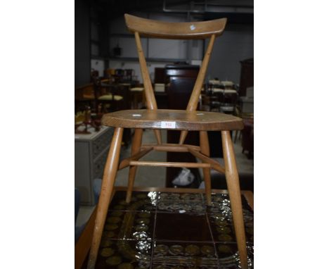 A mid century Ercol style stained frame designer chair