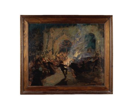 ARTHUR MIDY (SAINT-QUENTIN 1877-1944 LE FAOUET)La fête de Saint Jean en Bretagne signé 'Arthur-Midy' (en bas à droite)huile s